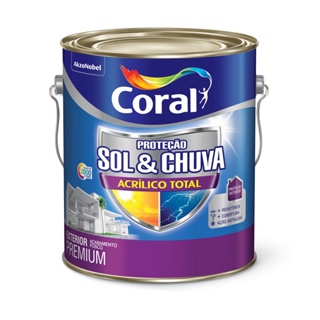 Tinta Coral Sol e Chuva Fosca Acrílico Total Branco 3,6 Litros