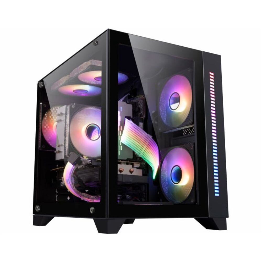 Gabinete Gamer GameMax Infinit M908 GGM RGB, Mid Tower, Com 3 Fans, Lateral  Acrílico, Black, Sem Fonte