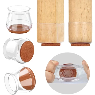 Protetor de Silicone Para Pés de Cadeiras e Mesas, Alta Transparência Cobre , Proteger O Chão Para Reduzir Ruído , Fácil De Mover