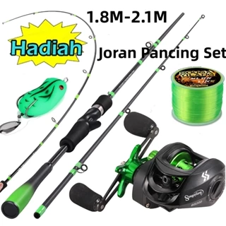 Conjunto De Dança Sougayilang Joran 1.8M 2.1M Fibra De Carbono Com Carretel De Metal 7.2 : 1 Arrastamento Máximo De 10kg