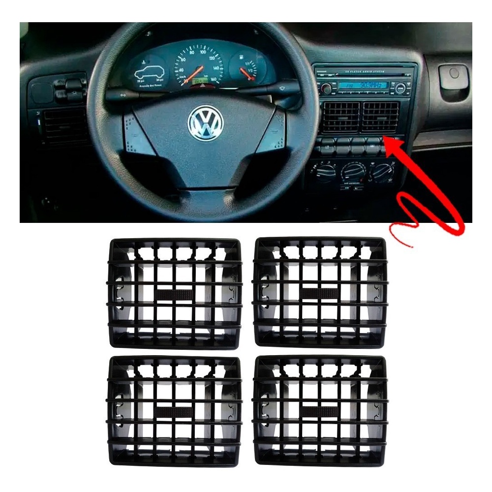Kit 4 Difusor Ar Gol Parati Saveiro G2 95/99 Central Lateral | Shopee ...