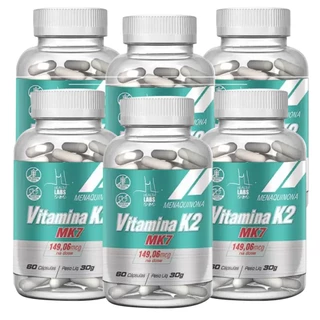 Kit 6 Unidades Vitamina K2 (MK7 149,06mcg) - 60 Cápsulas - Health Labs em Oferta na Shopee