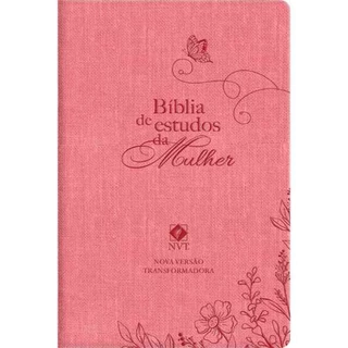 Bíblia de Estudos da Mulher | NVT | Com Devocionais | Capa Luxo Rosa em Oferta na Shopee
