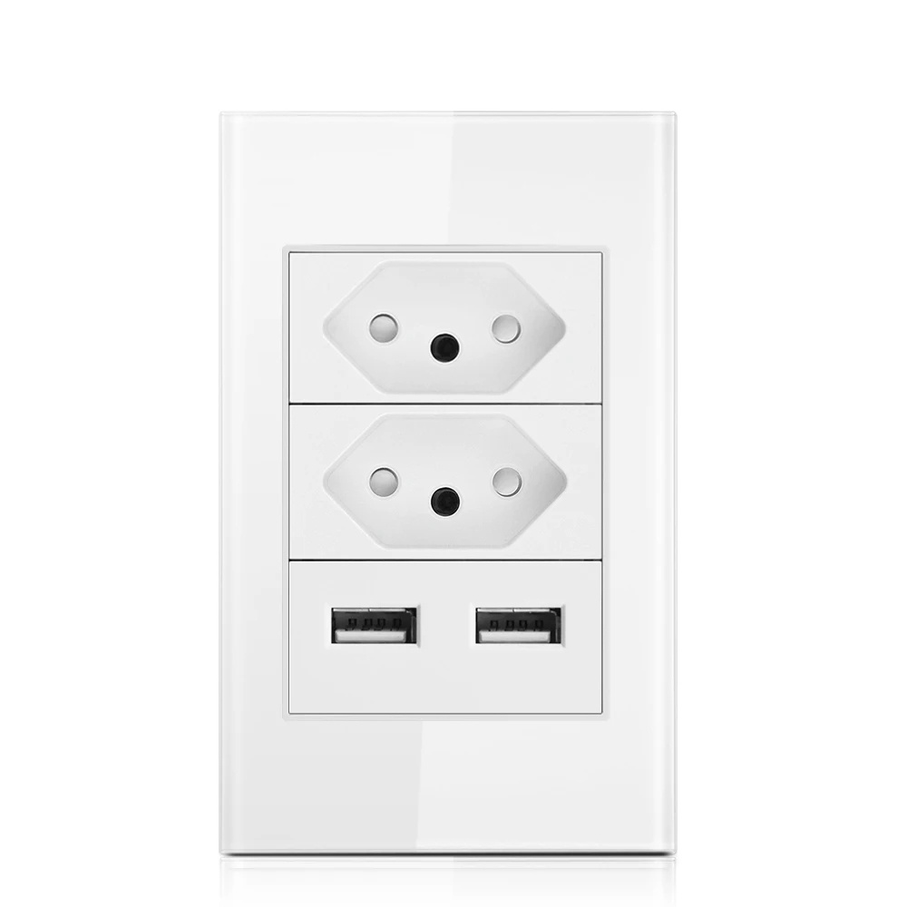 Tomada Parede Entradas Usb Carregador Universal Dispositivo