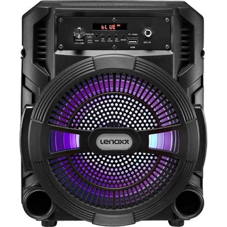 Caixa de Som 120W Woofer 8" BTH FM Lenoxx CA80 Bivolt