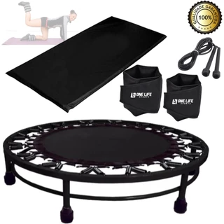 Kit Aeróbico Mini Jump+colchonete + Corda + Caneleira