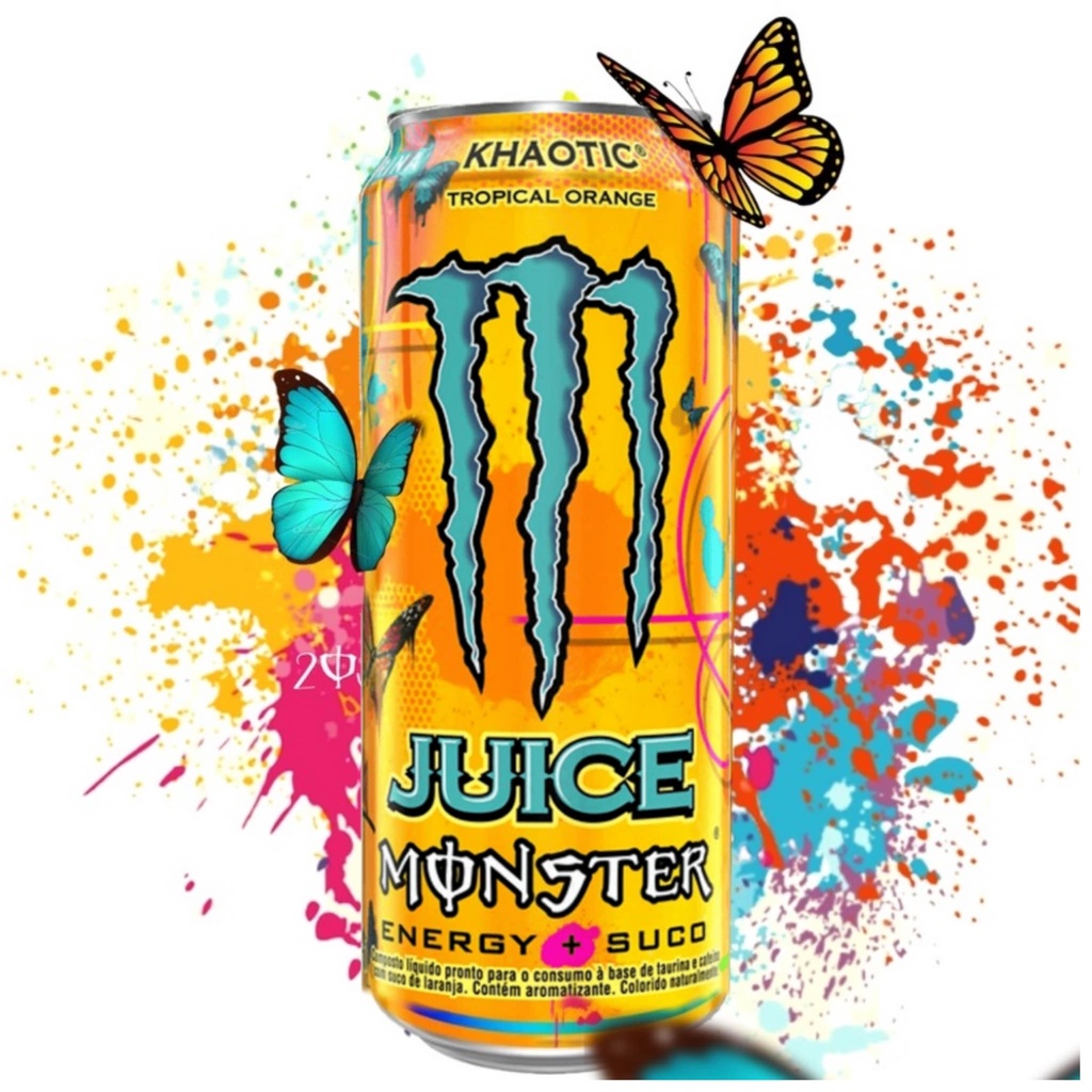 Energético Monster Energy Lata 473ml Khaotic Juice Orange Laranja