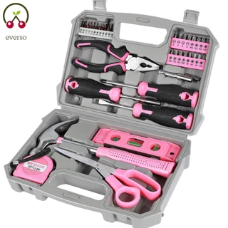 37Pcs Kit De Ferramentas De Reparo Doméstico Conjunto Manuais Domésticas Multiuso Pink Home Com Estojo De Armazenamento Para Casa SHOPTKC7058