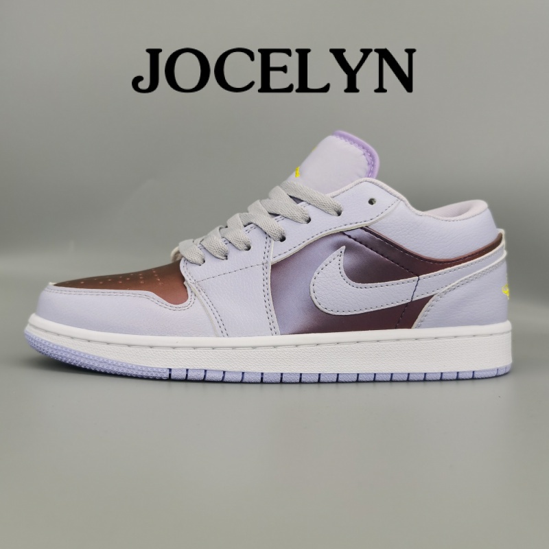 2024jo 1 violeta clássico e baixo quaril retro tênis e basquete feminino