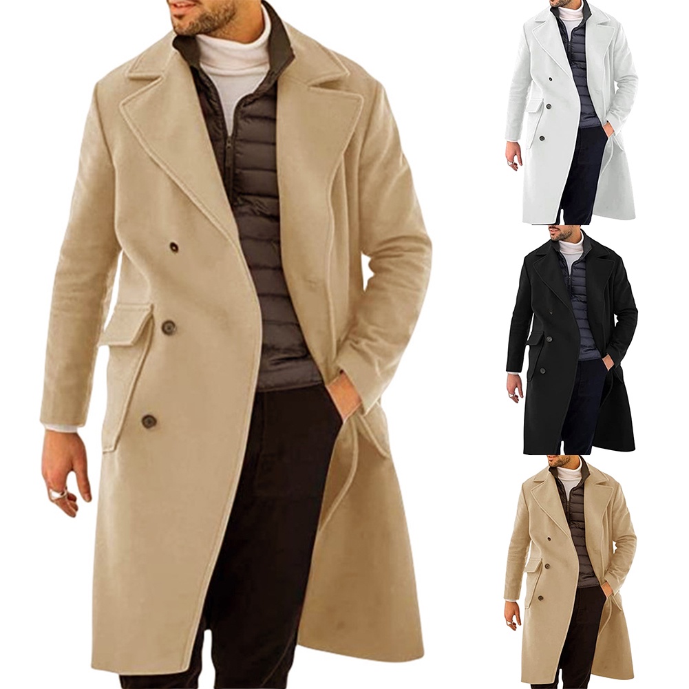 Sobretudo Masculino Inverno Runcati | Lã Longo Elegante