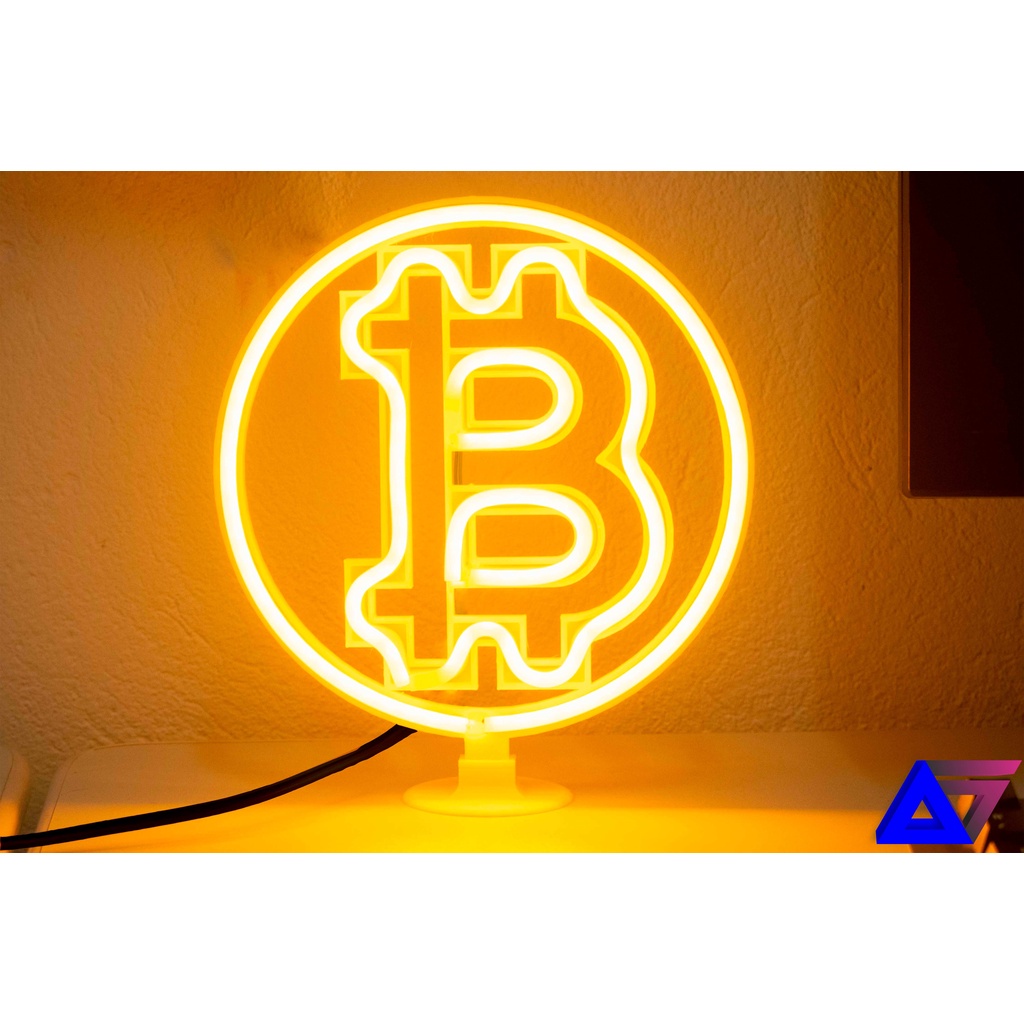 Luminária Led neon - Bitcoin