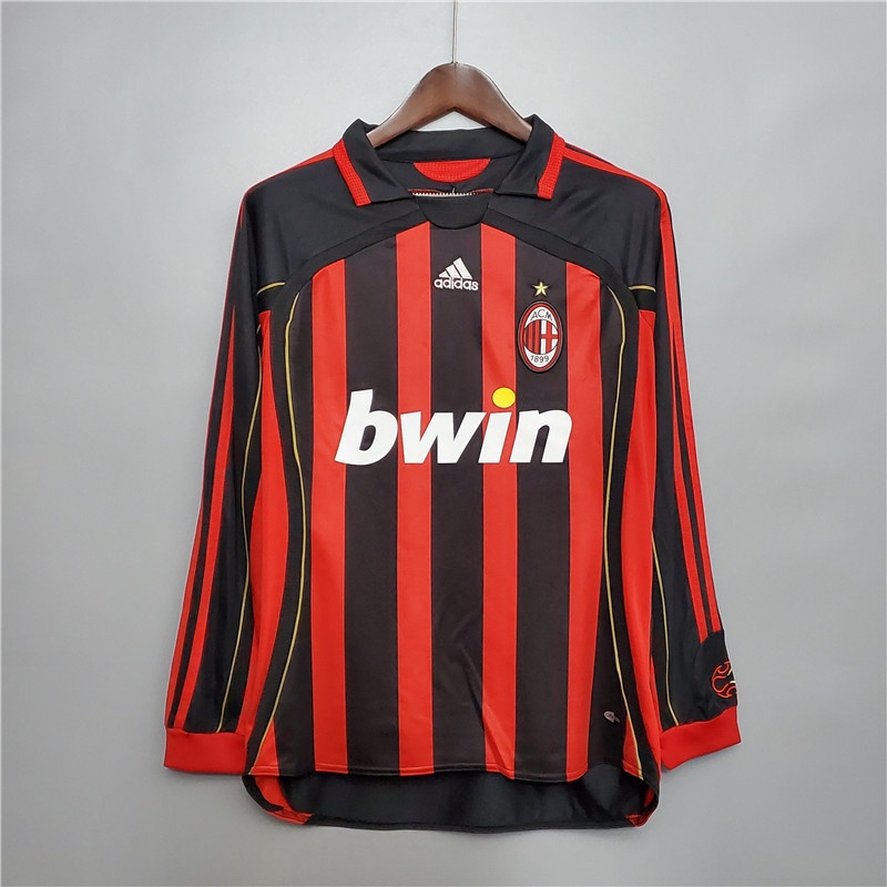 camisa de time Retro AcMilan2006/2007 Manga Longa camisa de futebol tailandês 1:1