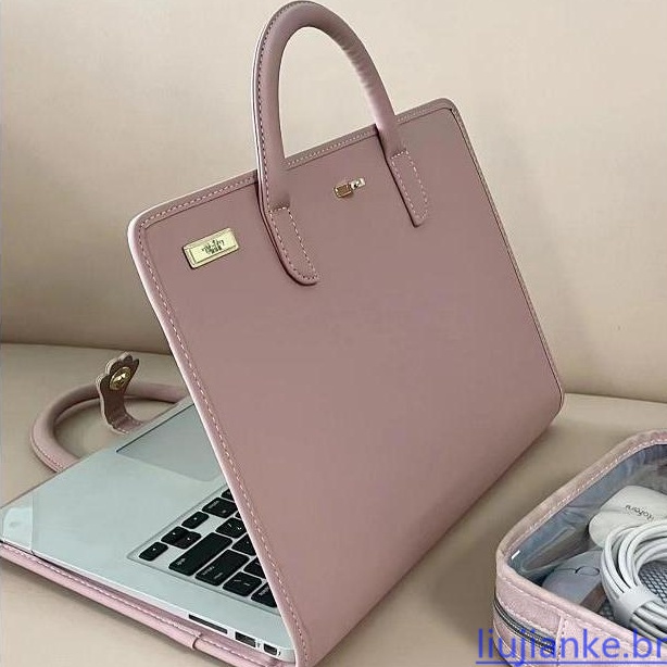 2023 Moda Tendência Simples Laptop Computer Protective Case Bolsa De Couro Comercial 64129