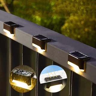 8pcs Lâmpadas Solares LED Para Jardim Ao Ar Livre Lâmpada Solar Escadas À Prova D'água Pátio De Luz Decoração