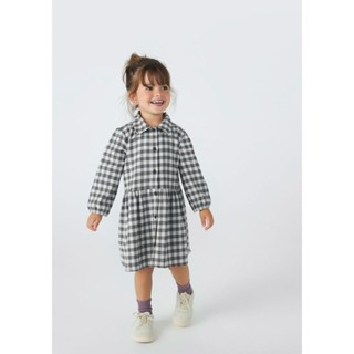 Vestido Camisa Infantil Toddler Manga Longa Em Xadrez Hering Kids