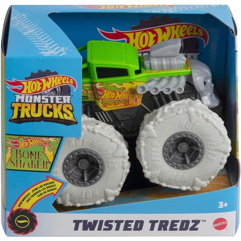 Carrinho Monster Trucks Twisted Tredz Hot Wheels Mattel Escala 1