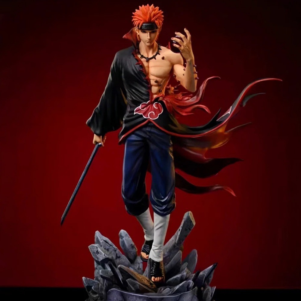 Figurine Naruto Pain Akatsuki 27 Cm - Collection Anime, 6 Points D'Articulation