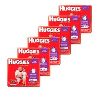 Fralda Descartável Huggies Disney Roupinha Supreme Tamanho XXG - 6 Pacotes com 24 Fraldas - Total 144 Tiras