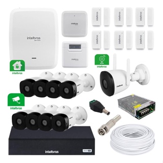 Kit Sistema de Alarme Sem Fio Contra Roubo AMT 8000 Slim - Intelbras