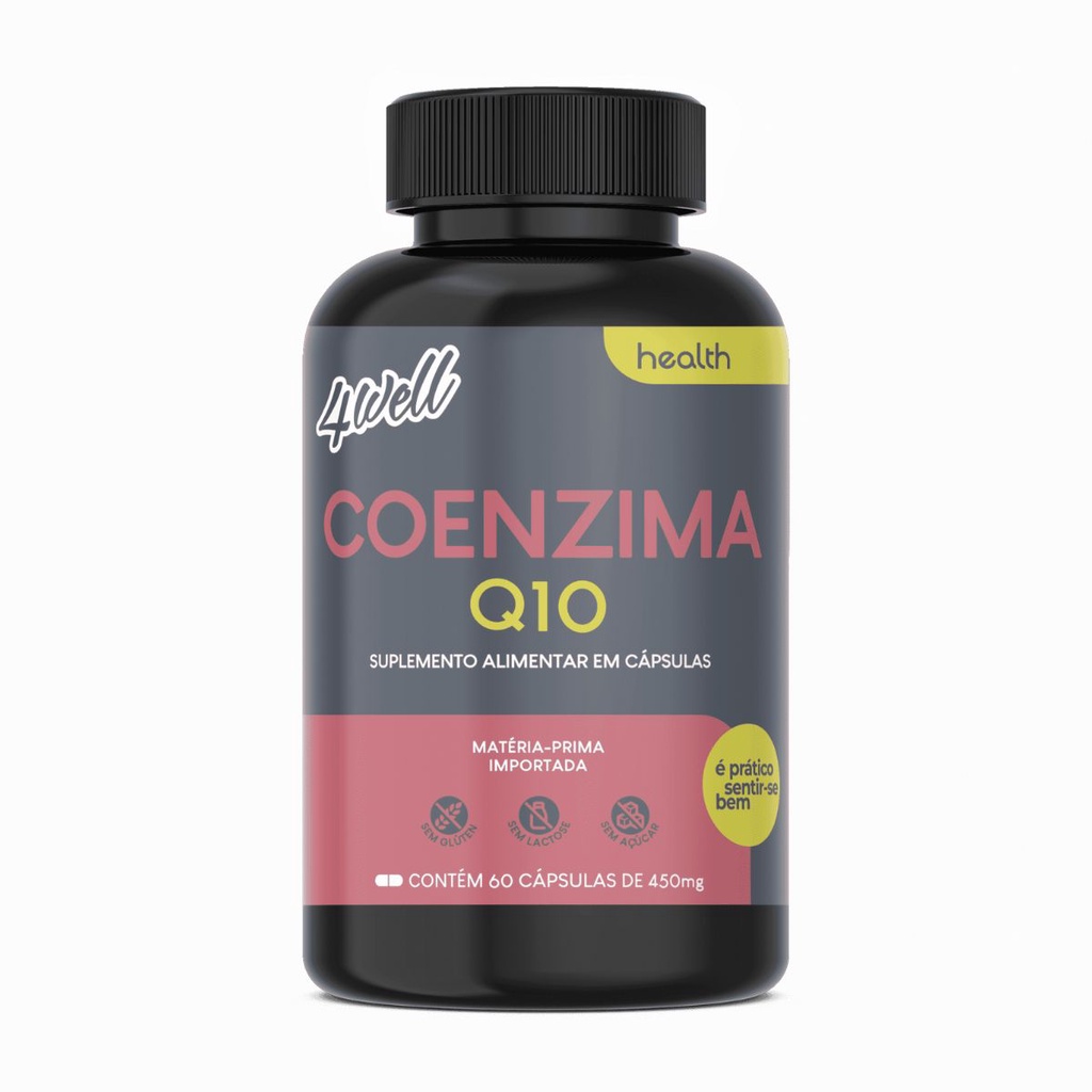 Coenzima CQ10 100% Puro 60 Cápsulas 4Well | Shopee Brasil