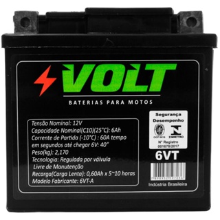 Bateria Moto Bros 150 Volt 6vt Selada 6ah 12 Volts