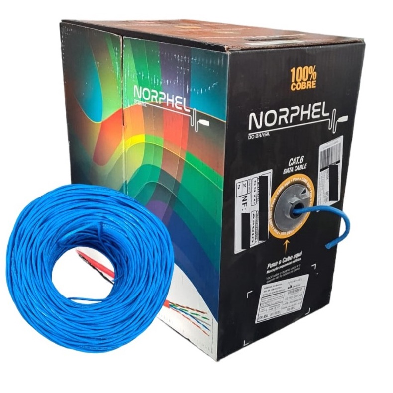 CABO LAN CAT.6 4P x 23 AWG CMX BLINDADO CAPA SIMPLES – Copperlan