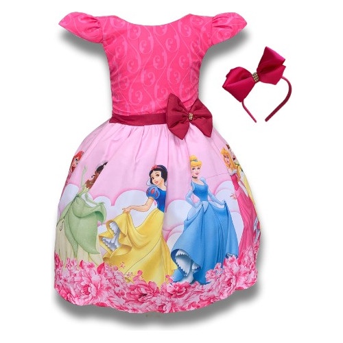 Vestido Infantil Temático Roblox C/tule Luxo Festa + Tiara