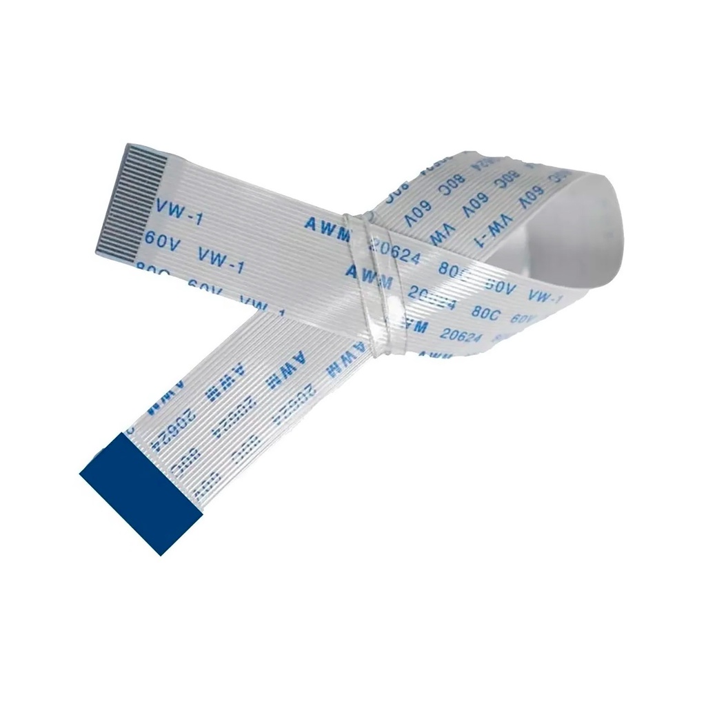 5x Cabo Flat 24 vias x 27cm - Passo de 0,50mm - Invertido