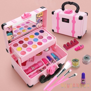 Maquiagem para meninas, conjunto de 21 peças simulação de brinquedo de  maquiagem para meninas com bolsa de cosméticos, jogo de maquiagem de  princesa, conjunto completo realista, brinquedo de maquiagem infantil para  festa