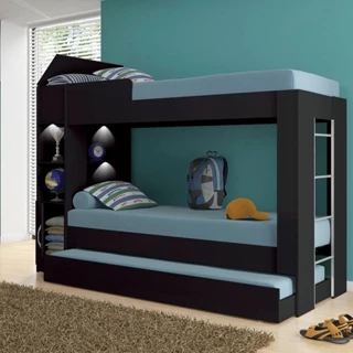 Beliche Ditália Cama Aux c/colchões+ Kit luz CM-15