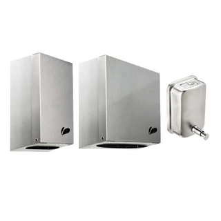 Kit Dispenser Saboneteira Toalheiro E Porta Papel CaiCai Inox Escovado Biovis