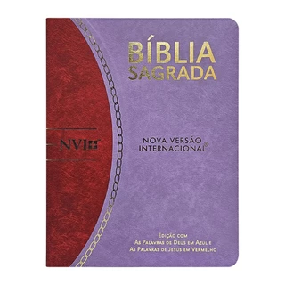 Bíblia Sagrada Slim | NVI | Lilas e Vermelho | Luxo