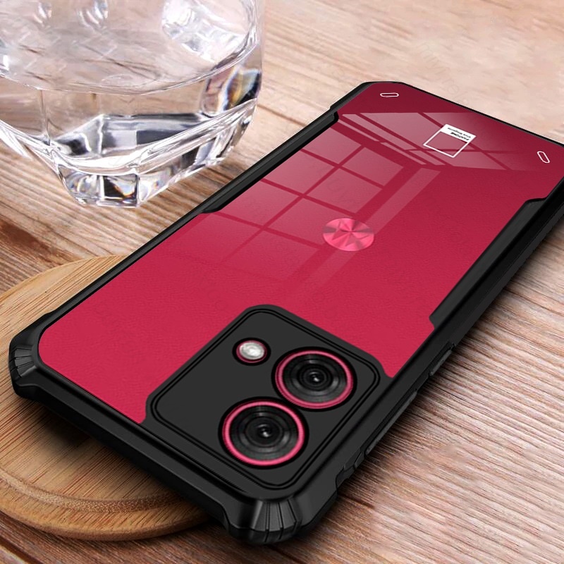 Motorola Capa Transparente À Prova De Choque Para Moto G84 G 84 MotoG84 5G Telefone Em Acrílico Duro TPU Pára-Choques Silicone