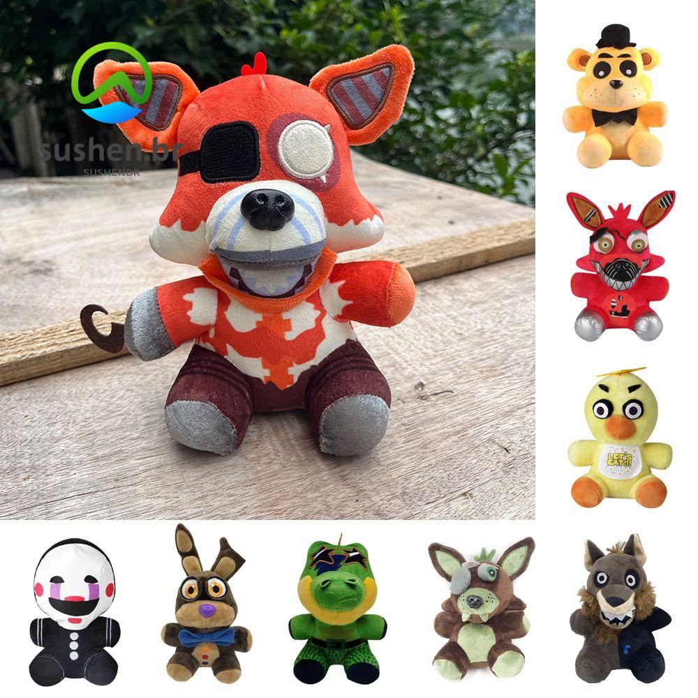 Conjunto de bonecos de pelúcia FNAF, para fãs dos jogos FNAF, 18 cm, para  meninos e meninas (opção 03)