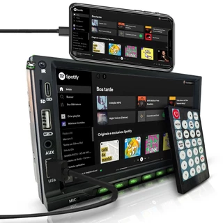 Central Multimídia Universal MP5 2DIN Espelhamento + Usb Tipo C
