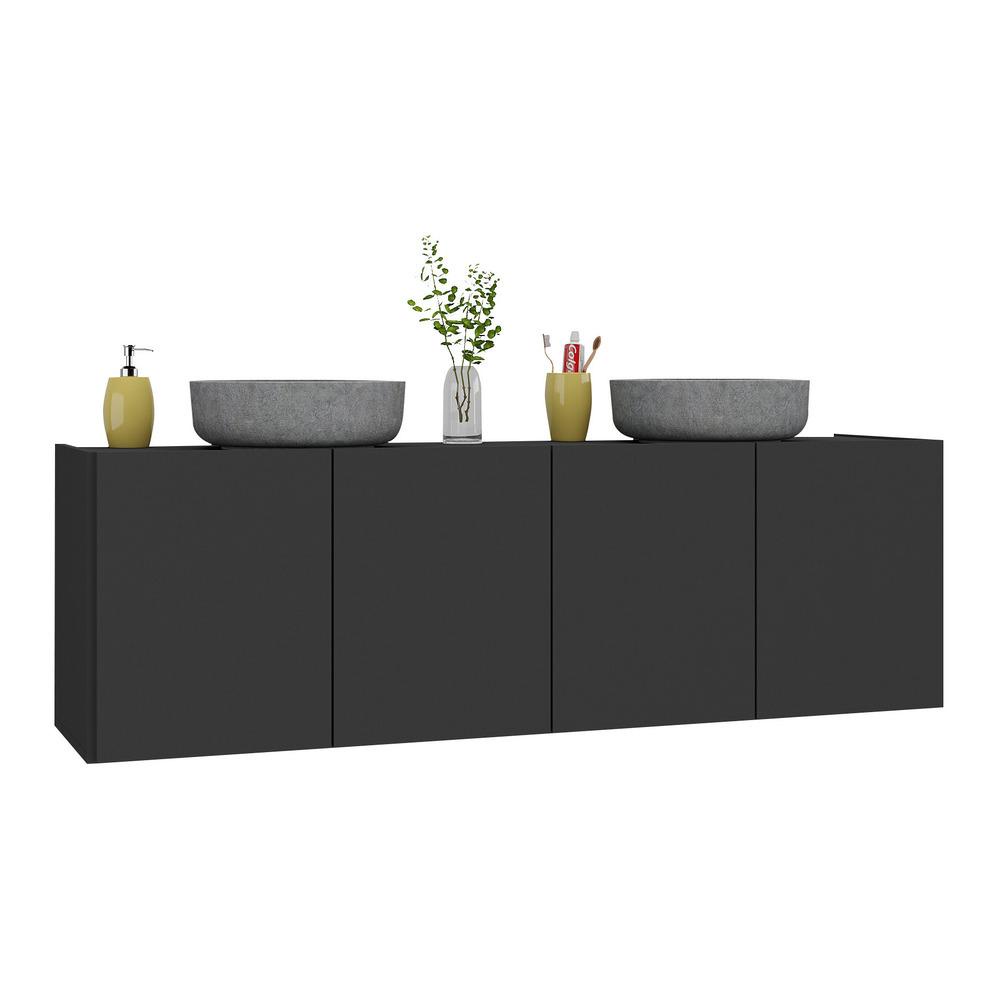 Gabinete de Banheiro 123,5cm Suspenso 4 Portas Multimóveis MP5047