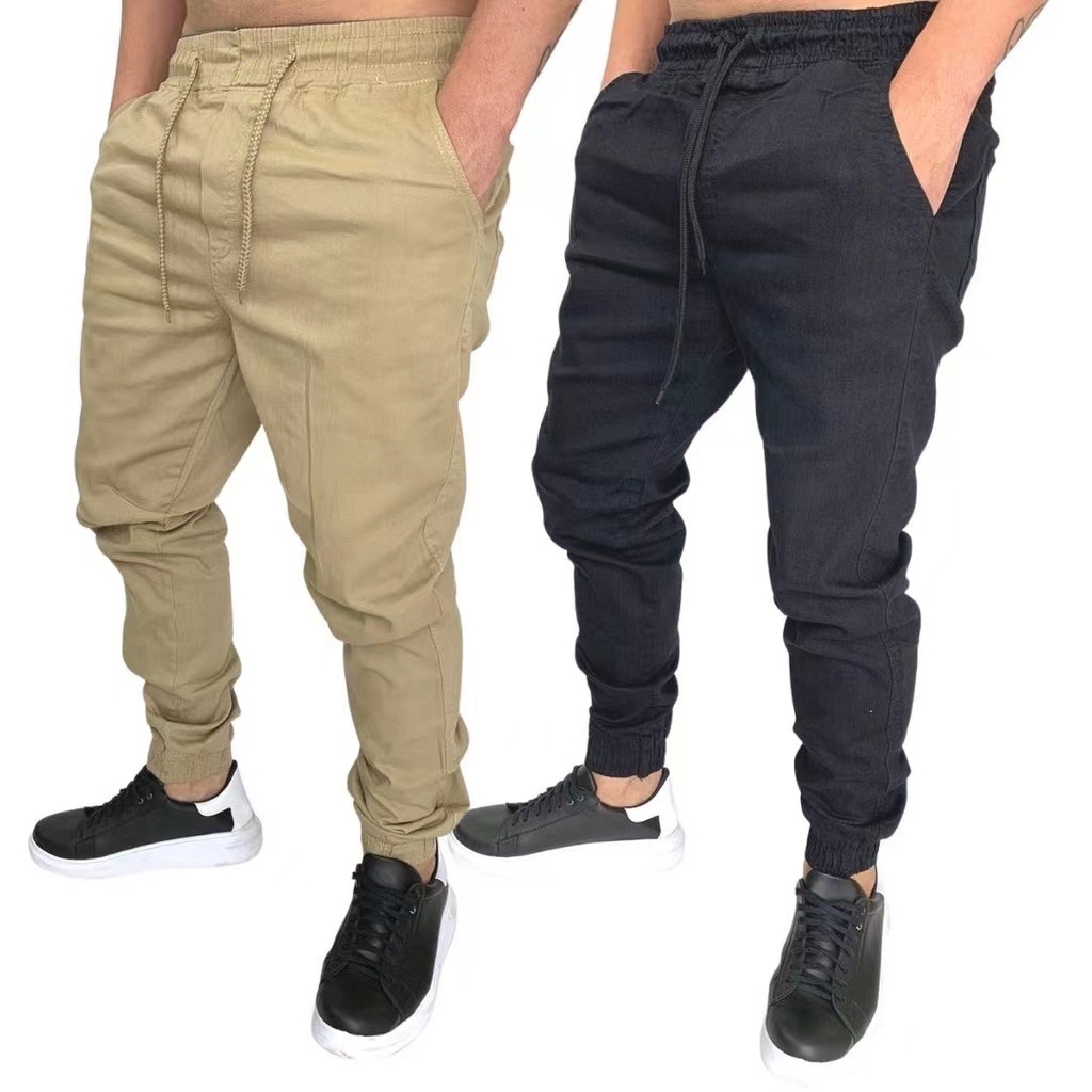 masculinas/feminina calÇas sarja jogger plus size extra grande g1 g2 g3 g4 colorido