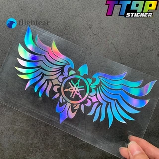 Flycar YAMAHA Adesivo Colorido A Laser LOGO Wings Body Sticker , Para Pára-Brisas Do Tanque De Combustível Bloquear Arranhões