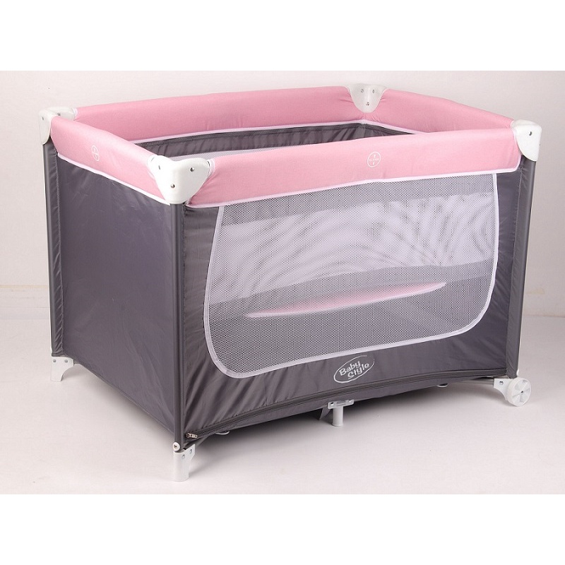 Berço Cercado Portátil Confort Rosa Baby Style