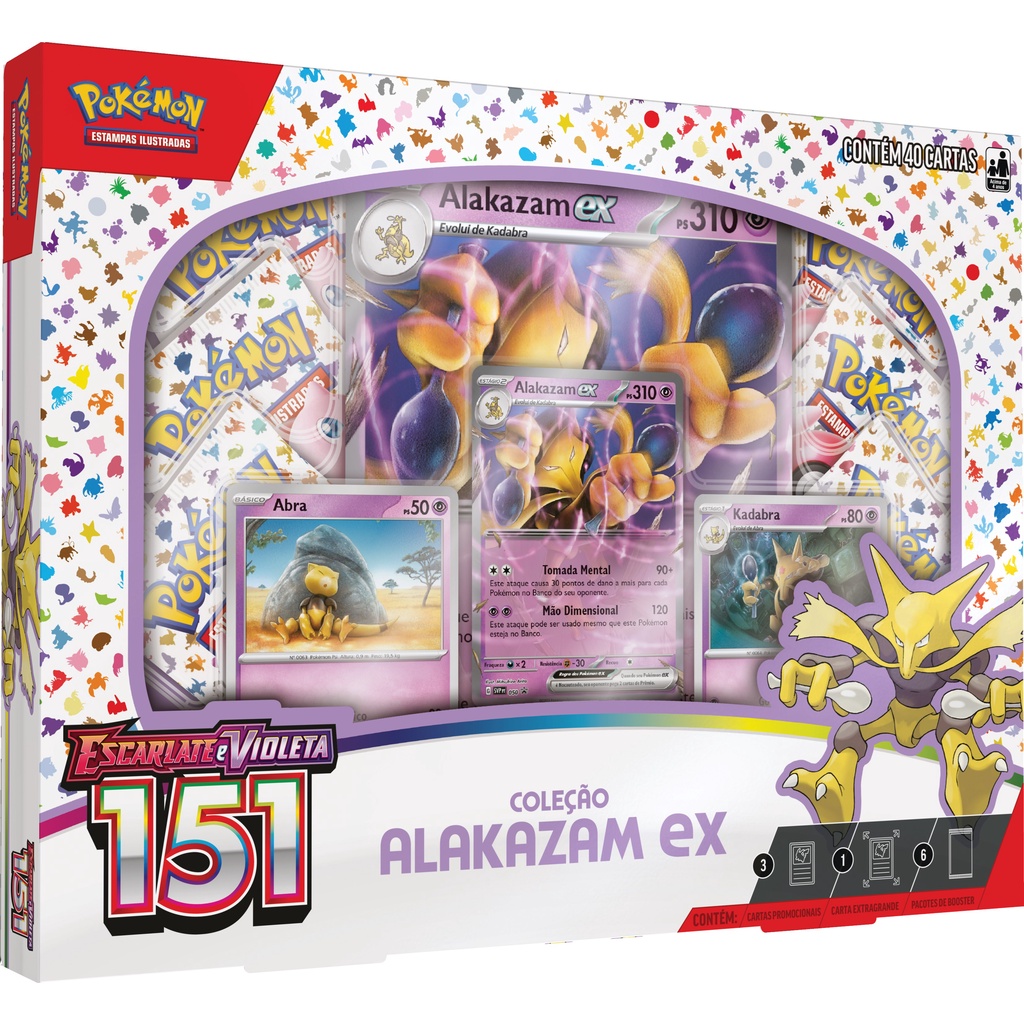 Box Pokemon Escarlate E Violeta 151 Alakazam Ex Copag Faz A Boa 