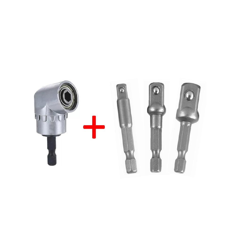 Adaptador Angular para Parafusadeira + 3 Adaptador Soquete | Shopee Brasil