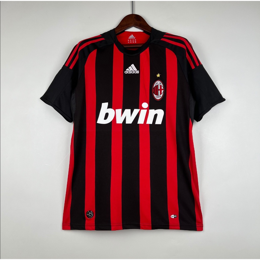 Retro AC Milan 08/09 Home Jersey Camisa De Futebol Homens Manga Curta Thai Versão 1 : 1