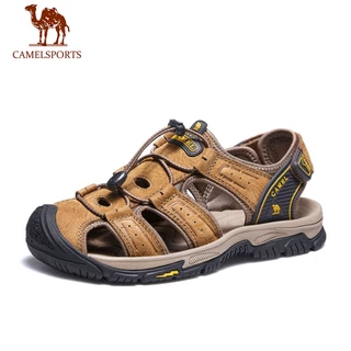 CAMEL SPORTS Casual Beach Shoes Homens Mulheres Couro Baotou Sandálias De Exterior Vestíveis