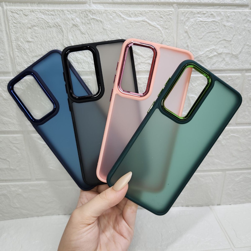 Capa Space Fosca Para Samsung Galaxy S23 PLUS Borda Metálica