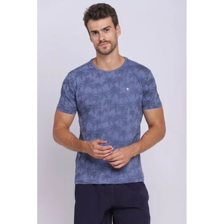 Camiseta Masculina Malha Collection Termocolante Polo Wear Azul Médio