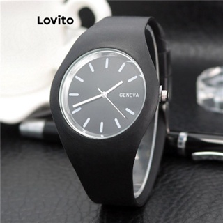 Lovito Relógio De Quartzo Redondo Básico Simples Casual Para Mulheres LFA11687