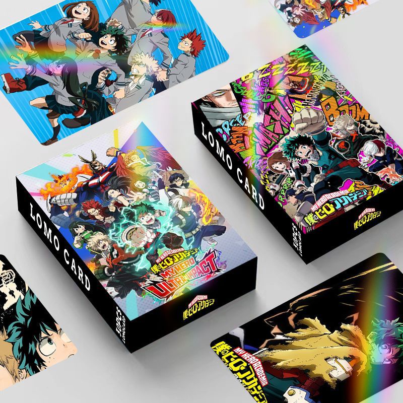 30pcs My Hero Academia Flash Laser Lomo Card Photocard Box Set