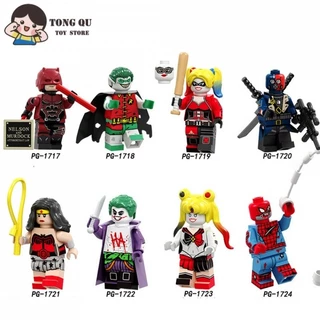 Superhero Minifigures Daredevil Building Block Doll Collection Ornamentos mini modelo Brinquedo de presente