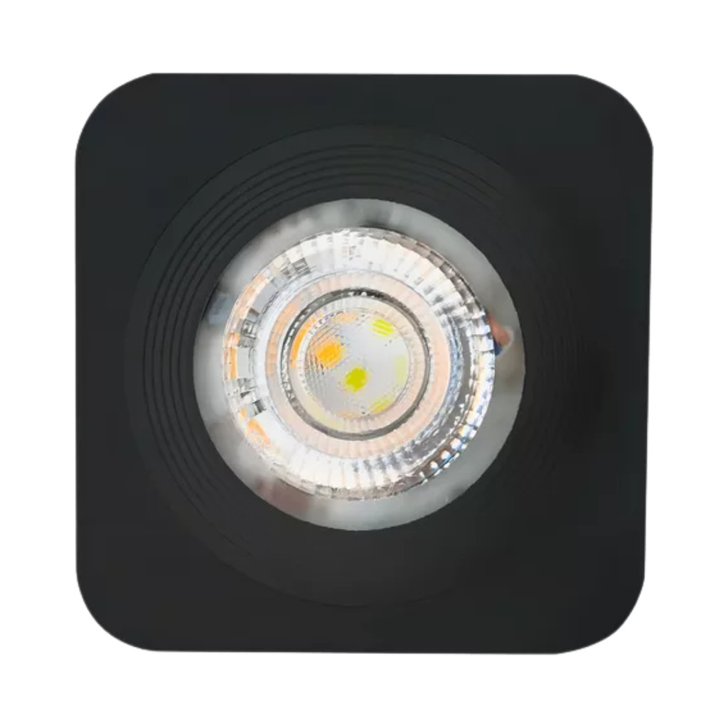Kit 4 Spot Led Sobrepor Quadrado Preto 5w Luz Branca Fria | Shopee Brasil