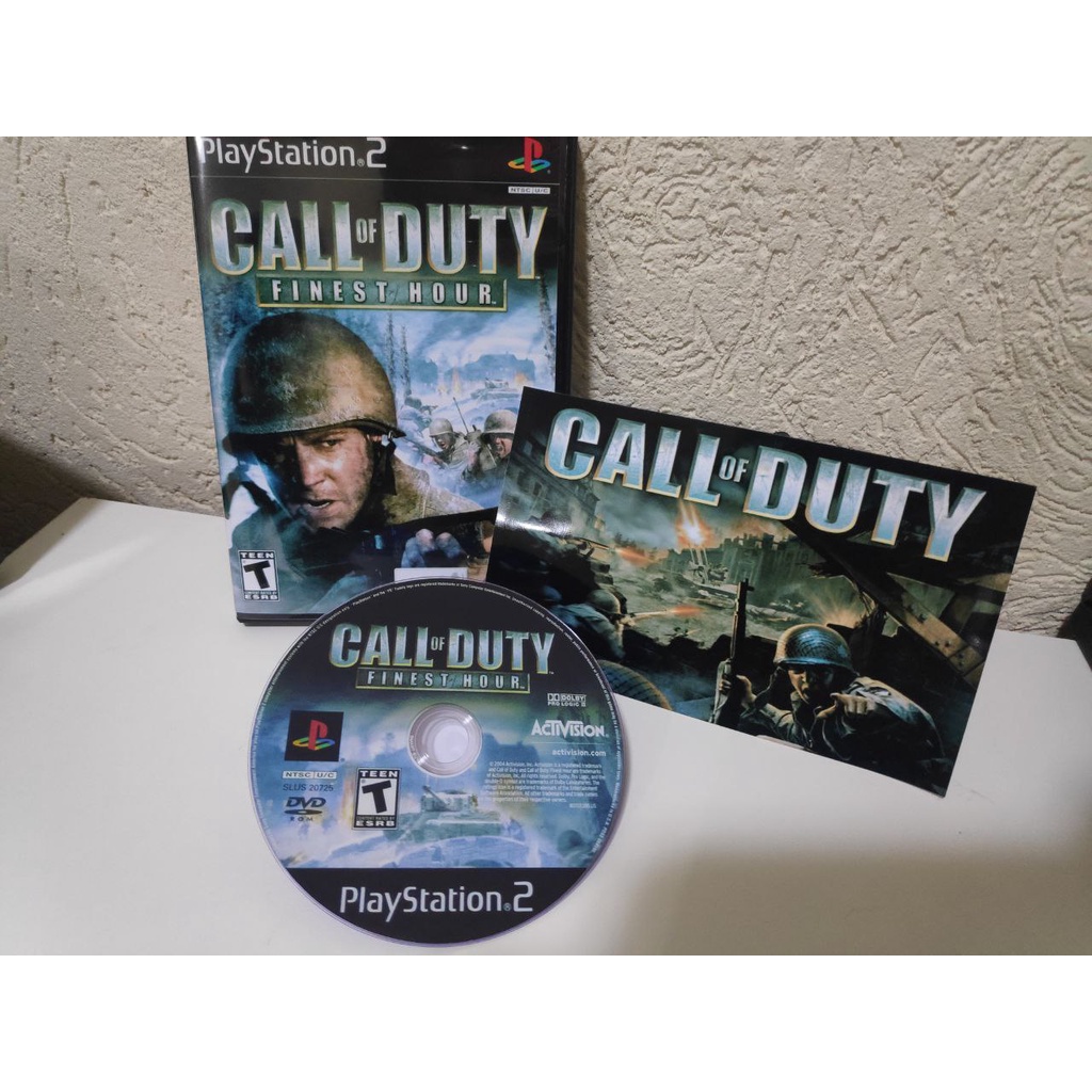 Jogo Novo Mídia Física Call Of Duty Finest Hour Original Ps2 em